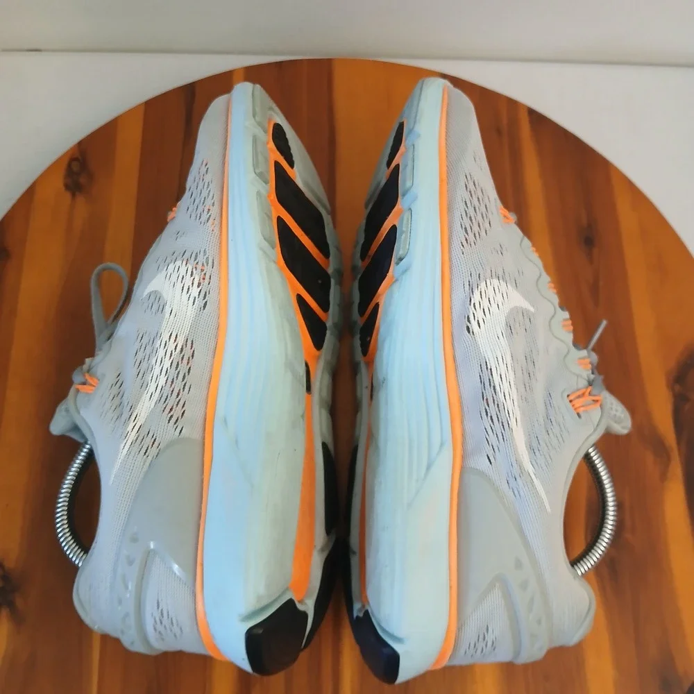Nike LunarGlide+ 5 Womens 10 Teal Grey Orange Running Shoes Sneakers 599395-318